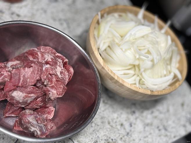 ▲ 이정도면 고기랑 같은 양이겠지...?