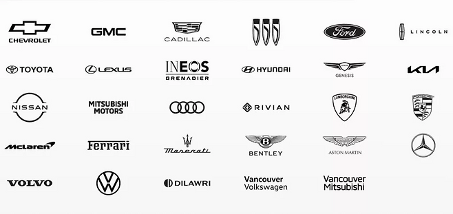 테슬라가 사라진 벤쿠버 오토쇼 참가 브랜드 명단