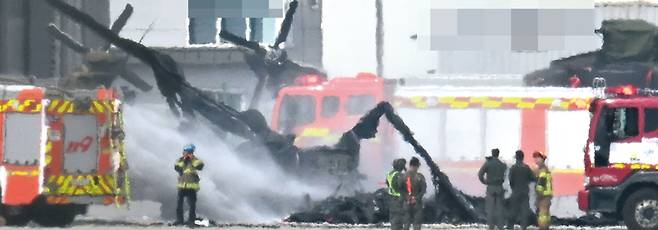 3월17일 육군 대형 정찰 무인기가 지상에 있는 헬기와 충돌하는 사고가 발생했다. ⓒ연합뉴스