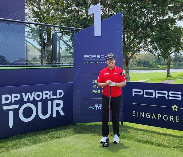 2025년 DP월드투어(옛 유러피언투어) 포르쉐 싱가포르 클래식에 출전한 김민규 프로. 사진제공=KPGA