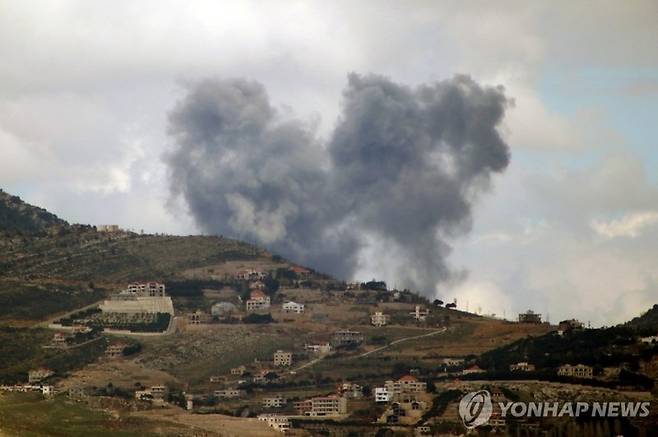 레바논 남부 공습 (연합뉴스)