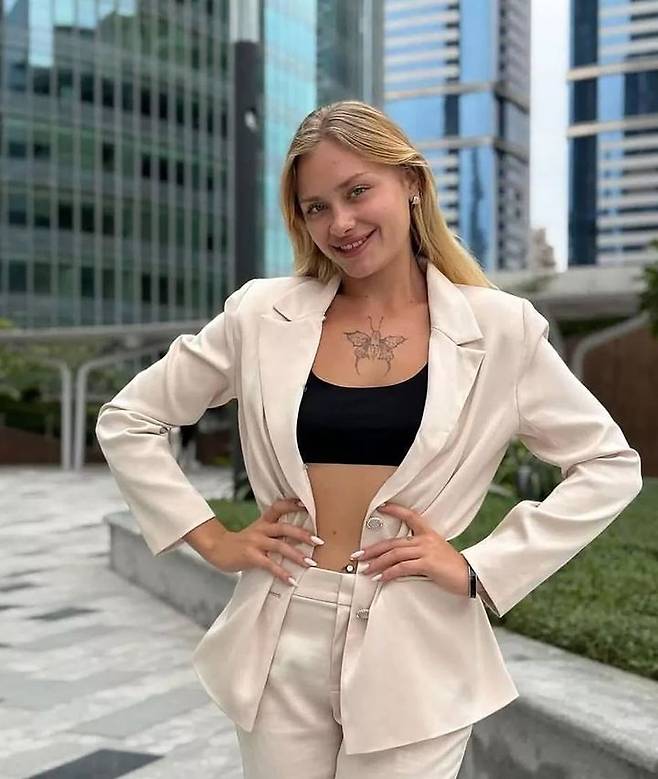 [서울=뉴시스] 우크라이나 인플루언서 마리아 코발추크의 모습이다 (사진=인스타그램 캡쳐) 2025.03.23.photo@newsis.com *재판매 및 DB 금지