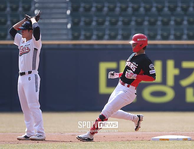 ▲ 최대한 빠른 복귀를 약속한 김도영 ⓒ곽혜미 기자