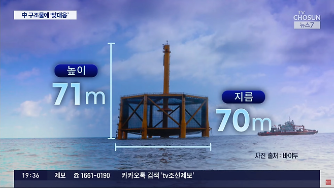 스크린샷(63).png 中 \'서해구조물\'에 정부, 맞대응 구조물 설치 검토