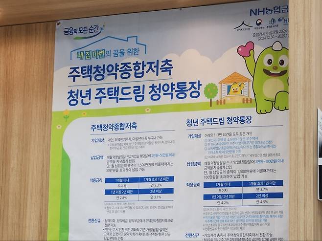 전국 주택도시기기금 수탁은행 9곳에서 청년 주택 드림 청약 통장에 가입할 수 있다. (출처=김윤희)