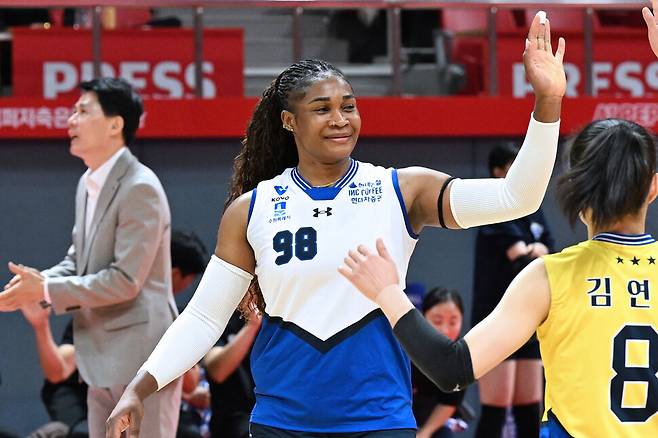 현대건설 레티치아 모마 바소코. 한국배구연맹 제공