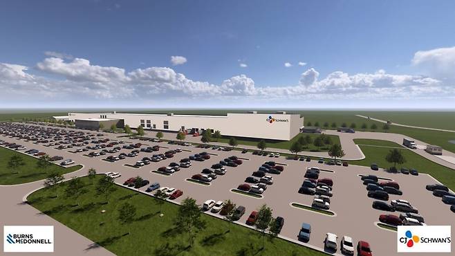 CJ제일제당의 미국 자회사인 슈완스가 미국 사우스다코타주 수폴스에 2027년 완공을 목표로 건설하고 있는 북미 아시안푸드 신공장 조감도 [현지 매체 ‘수폴스비즈니스’ 홈페이지]