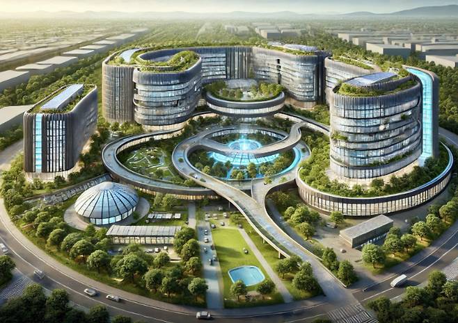 경북대병원이 대구시 의료클러스터(제2작전사령부 이전지)에 신축을 추진중인 새 병원의 조감도. 경북대병원 제공