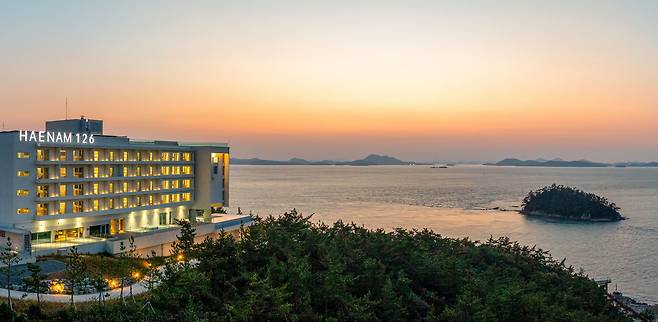 오시아노 관광단지 해남126호텔 석양