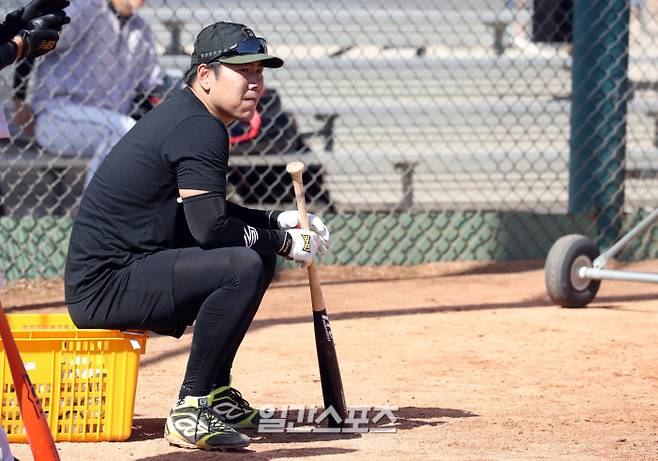 2020년 3월 미국 애리조나주 투손에서 훈련 중인 강정호의 모습. IS 포토