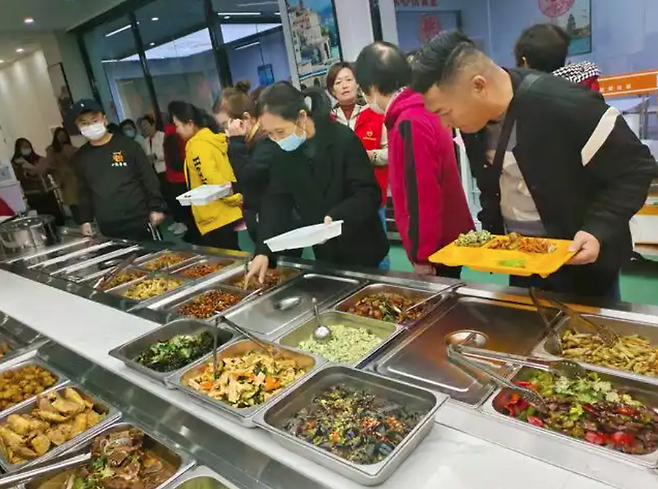 노인복지를 위한 중국의 공공식당. 바이두