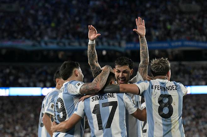 아르헨티나 축구 대표팀. 연합뉴스