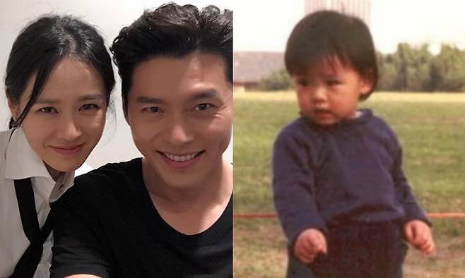 손예진·현빈(왼쪽), 손예진 어린시절 모습. 손예진 인스타그램 캡처