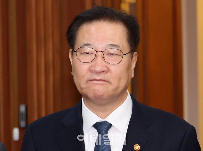 박성재 법무부 장관이 지난해 11월 26일 서울 종로구 정부서울청사에서 열린 국무회의에 참석하고 있다. (사진=이데일리 방인권 기자)