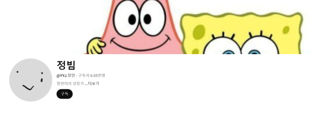 정민이 유튜브 채널을 개설했다./'정빔' 채널 캡처