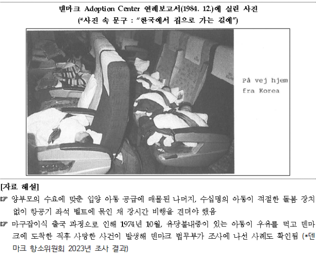 ▲'짐짝'처럼 떠나보낸 아이들. 수십명 이상 집단 호송. ⓒ진실화해위원회