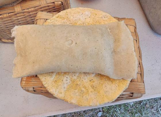 서귀포 봄맞이 축제에서 부쳐 먹은 전기떡(빙떡).