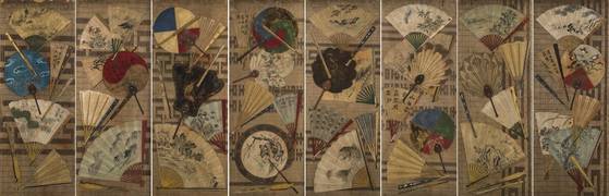 아모레퍼시픽미술관 '조선민화전'에 나온 서울대학교 박물관 소장 '백선도 8폭 병풍' [아모래퍼시픽미술관]