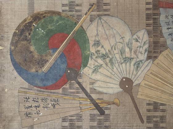 아모레퍼시픽미술관 '조선민화전'에 나온 서울대학교 박물관 소장 '백선도 8폭 병풍' 부분 확대. 문소영 기자