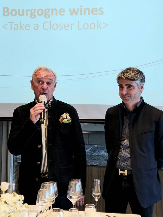 BIVB 회장 Fransois Labet(왼쪽), BIVB 샤블리와인위원장 Jean-Fransois Bordet. 최현태 기자