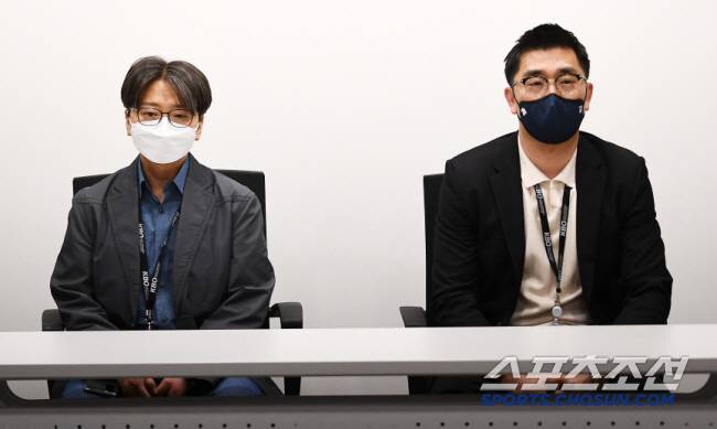 (왼쪽부터)NC 다이노스 임선남 단장과 이진만 대표이사. 스포츠조선DB