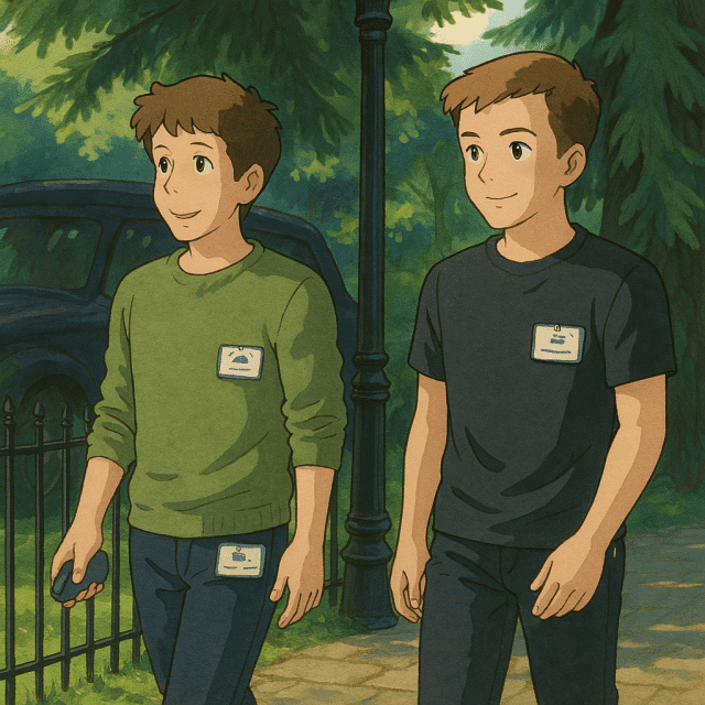 '챗GPT'가 지브리 스타일로 재해석한 샘 알트먼 오픈AI CEO(왼쪽)와 남편 올리버 멀헤린(오른쪽)의 사진 (사진=챗GPT 이미지 생성기)