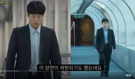 이창호의 기념비적 승리인 '상하이 대첩'을 상징하는 사진. 2004년 농심 신라면배 2라운드가 열린 부산 농심호텔에서 이창호 홀로 대국장으로 걸어가고 있다. 이 장면을 TV 드라마 '응답하라 1988'에서 박보검이 그대로 재현했다. 사진 프로연우 유튜브 캡처