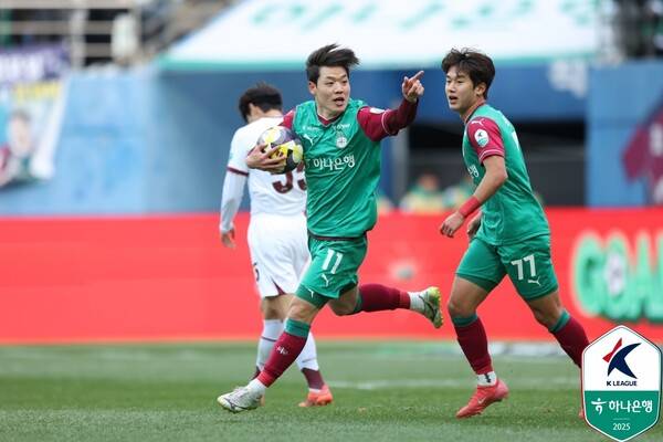 ▲ 이날 경기는 광주 헤이스가 선제골을 넣고 대전 김인균이 동점골을 터뜨려 1-1 무승부로 끝났다. ⓒ한국프로축구연맹