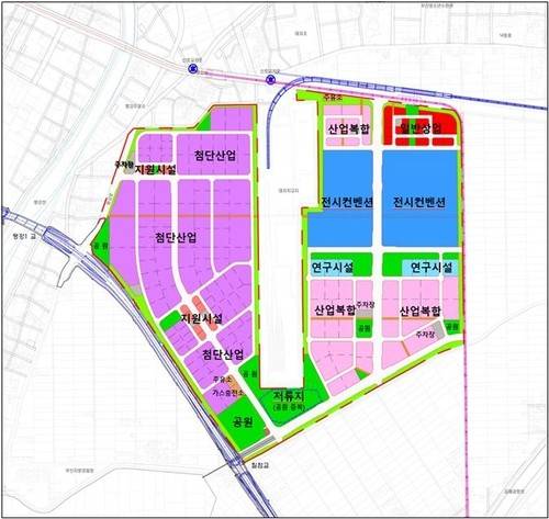 부산연구개발특구 토지 이용 계획도 [부산시 제공]
