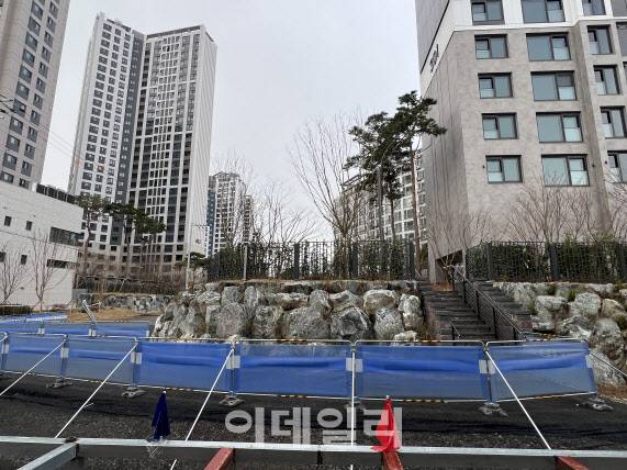 서울 성북구 ‘장위 자이 레디언트’ 정비기반시설 설치공사 현장.(사진=독자 제공)