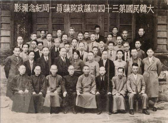 1942년 제34회 임시의정원. 사진=국가보훈부 제공