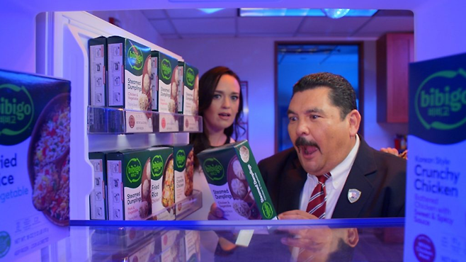 지난해 미국 지상파 ABC 방송 간판 토크쇼 ‘지미 키멜 라이브’에 소개된 비비고 만두