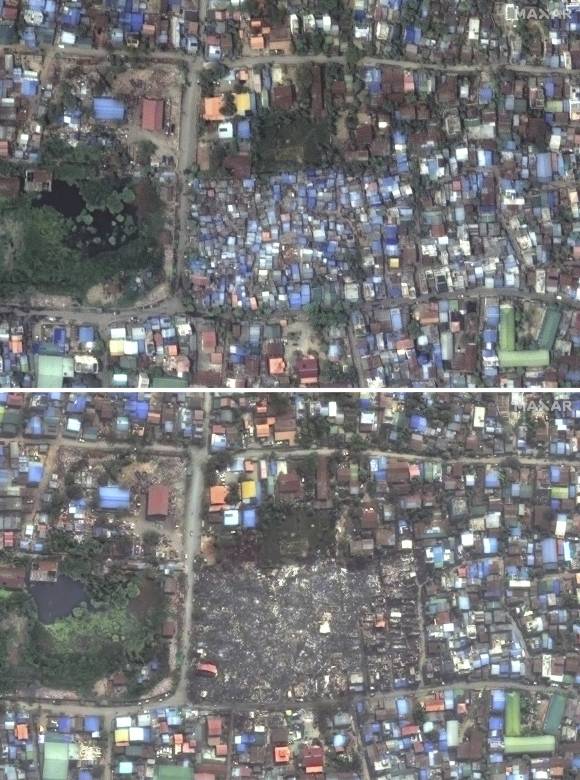 만달레이 시내 수많은 가옥은 지진이 강타한 후 폭탄을 맞은 듯 파괴됐다. 맥사 테크놀러지