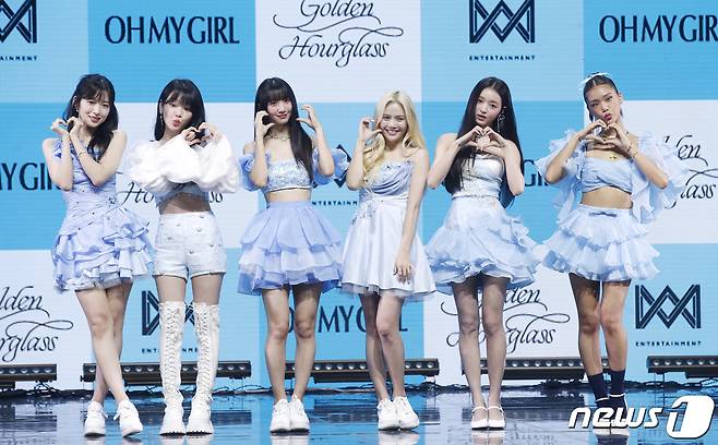 그룹 오마이걸(OH MY GIRL)의 아린(왼쪽부터)과 승희, 유빈, 효정, 유아, 미미 ⓒ News1