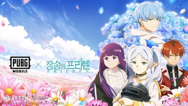 크래프톤의 배틀그라운드 모바일이 애니메이션 '장송의 프리렌'과 파트너십을 체결했다. /크래프톤