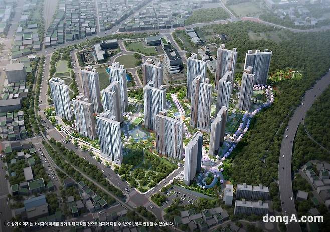 창원 메가시티 자이&위브 조감도