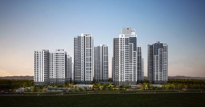 경기 하남시 '교산 푸르지오 더 퍼스트' 투시도. 대우건설 제공