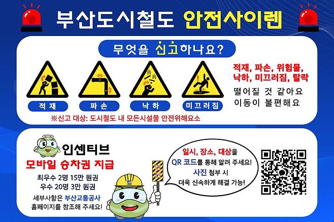 부산도시철도 안전사이렌 [부산교통공사 제공. 재판매 및 DB 금지]