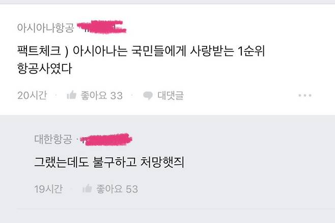 블라에서 싸우는 대한항공, 아시아나 직원들
