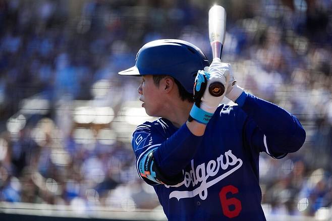 ▲ 김혜성의 타격이 다저스의 의도대로 완성되는 시점이 콜업 결정 시점이 될 가능성이 높고, 그 시점에 테일러가 방출될 것이라는 전망이 커지고 있다 ⓒ연합뉴스/AP통신