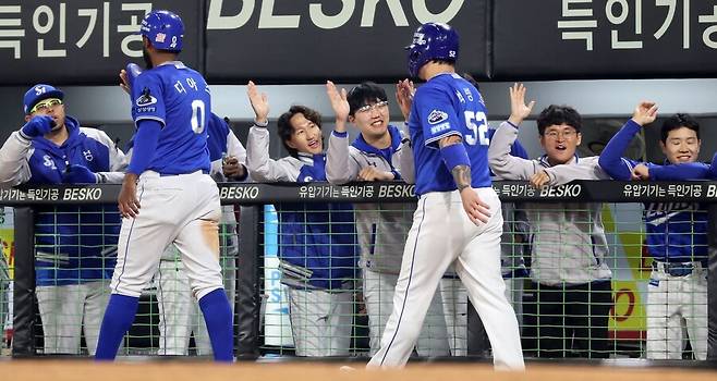 ▲ KIA와 시즌 첫 대결에서 기분 좋은 역전승을 거둔 삼성 ⓒ연합뉴스