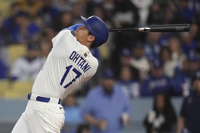 LA 다저스 오타니 쇼헤이가 2025 미국 메이저리그 정규시즌 경기에 출전해 타격하고 있다. AP 연합뉴스