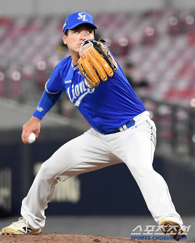 2일 광주 기아챔피언스필드에서 열린 KIA 타이거즈와 삼성 라이온즈의 경기. 삼성 이재희가 역투하고 있다. 광주=박재만 기자 pjm@sportschosun.com/2025.04.02/