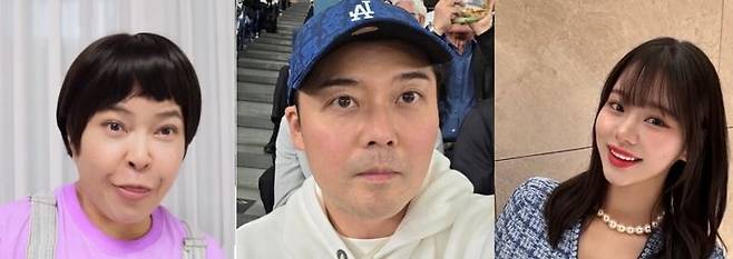 [서울=뉴시스] 지브리 화풍에 대한 저작권 침해 우려에도 많은 스타들이 지브리 화풍 열풍에 동참했다. (사진=조혜련, 전현무, 맹승지 인스타그램 캡처) 2025.04.03. photo@newsis.com  *재판매 및 DB 금지