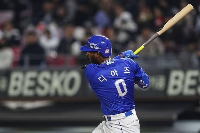 ▲ 시즌 초반 타격감이 썩 좋지 않아 우려를 모으고 있는 삼성 외국인 타자 르윈 디아즈 ⓒ삼성라이온즈