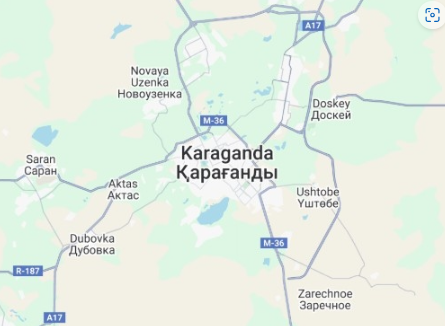 카자흐스탄 카라간다 지역. 사진=구글맵 캡처