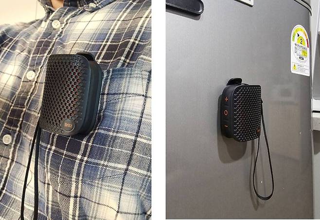 집게 클립 및 내장 자석을 통해 다양한 곳에 달 수 있다 / 출처=IT동아