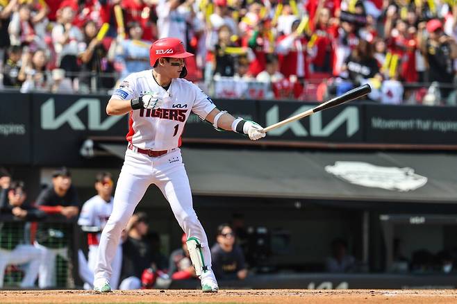 ▲ 팀의 리드오프 고민 속에 5일 돌아올 박찬호가 다시 자신의 자리로 돌아갈 것이라는 전망이 우세하다 ⓒKIA타이거즈