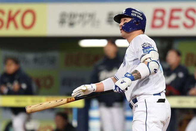 4일 대구삼성라이온즈파크에서 열린 2025 신한 SOL Bank KBO리그 한화 이글스와 삼성 라이온즈의 경기, 삼성이 완승을 거뒀다. 삼성 박병호는 시즌 4호 홈런을 터뜨렸다. 삼성 라이온즈