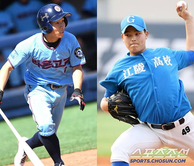 라온고 시절 김지찬과 강릉고 시절 최지민의 모습. 송정헌, 정재근 기자